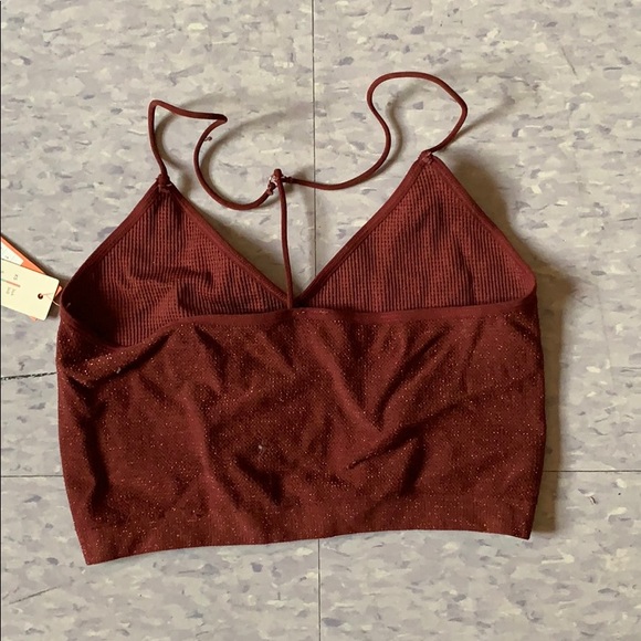 red sparkly bralette